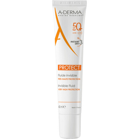 A-Derma PROTECT FLUID SPF50+ Fluido transparente 40 ml