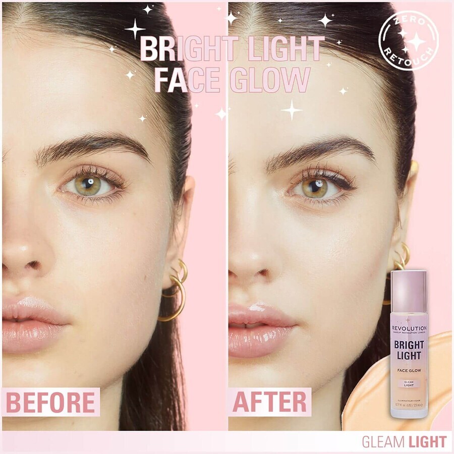 Revolution Bright Light Bright Glow Face Glow Gleam Light Illuminator 23 ml