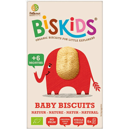 Belkorn BISkids Galletas integrales ecológicas para bebés Natural 6M+ 120 g