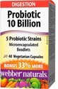 Webber Naturals Probiotico completo 10 miliardi. Bonus 40tbl 40 capsule