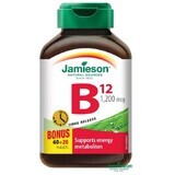 Jamieson Vitamin B12 methylcobalamin 1200 μg slow-release 80 tbl. 80 tablets