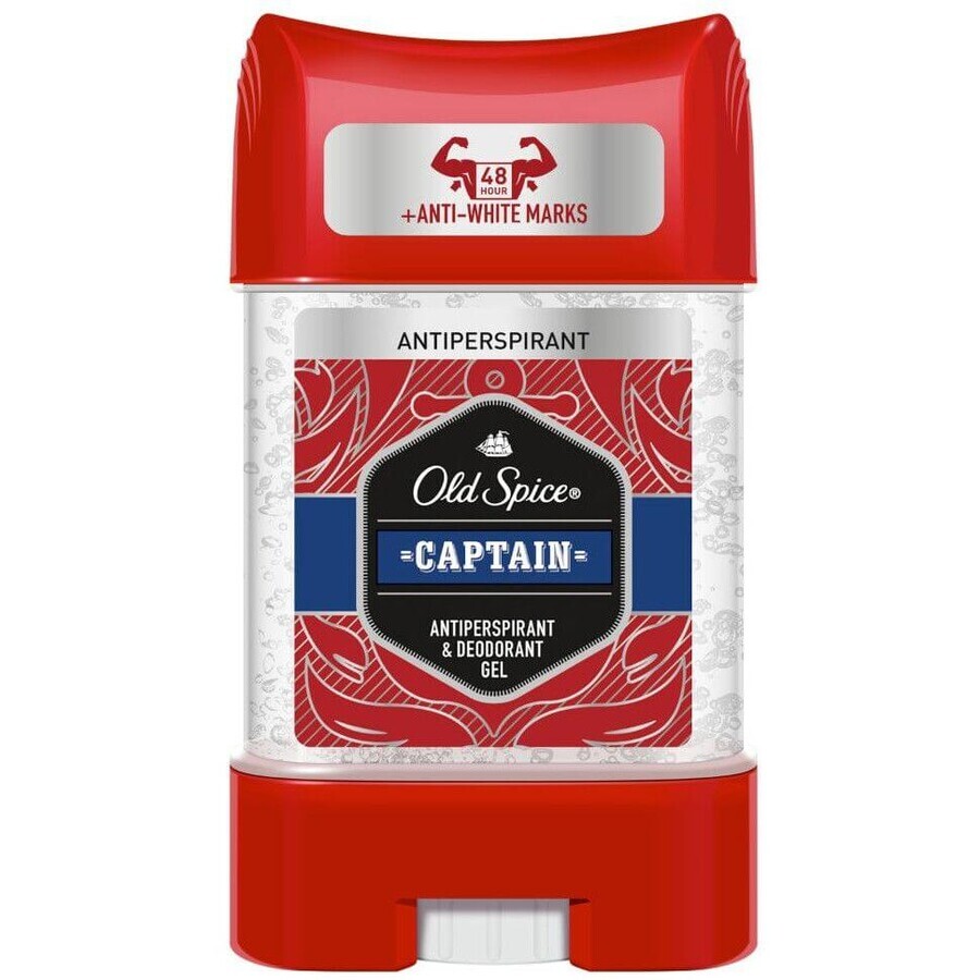 Old Spice Captain Antitraspirante Gel trasparente con note di sandalo e agrumi 70 ml