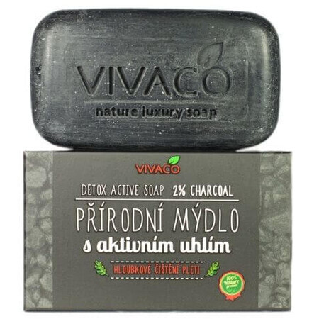 Vivaco Natural soap with activated charcoal 100 g