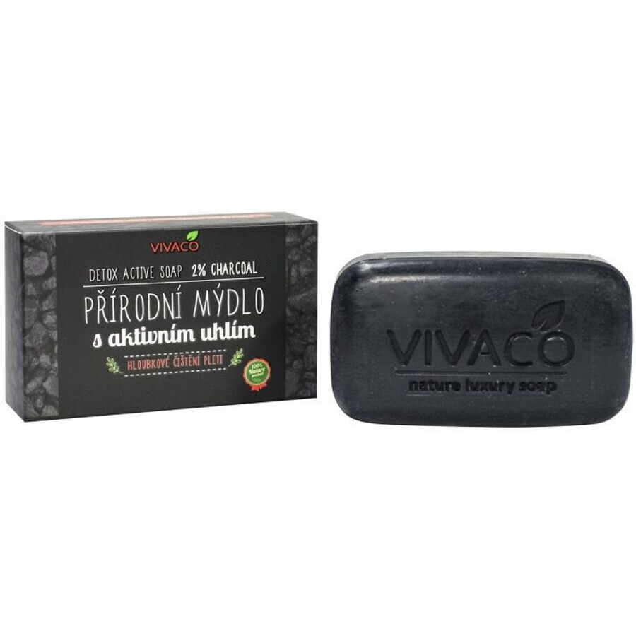 Vivaco Natural soap with activated charcoal 100 g