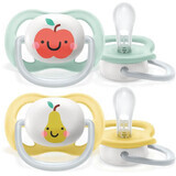 Philips Avent Ultra air chupete neutro 0-6m manzana 2 unidades