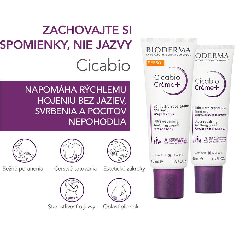 Bioderma Cicabio Cream+ verzachtende en regenererende crème 40 ml