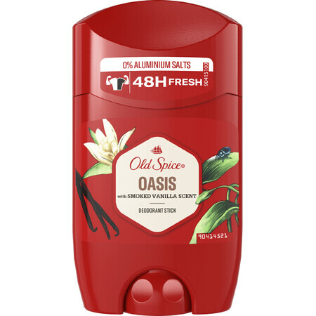 Old Spice Oasis Solid Deodorant for men, 48h freshness with a smoky vanilla scent 50 ml