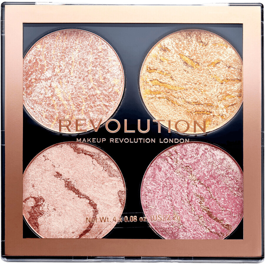 Revolution Cheek Kit Fresh Perspective, paletă de față 4 x 2,2 g