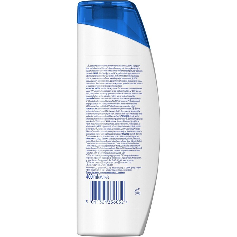 Head & Shoulders Shampoo agli agrumi per capelli grassi 400 ml