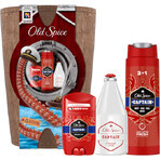 Old Spice im Holzfass - festes Deodorant + Duschgel + Aftershave