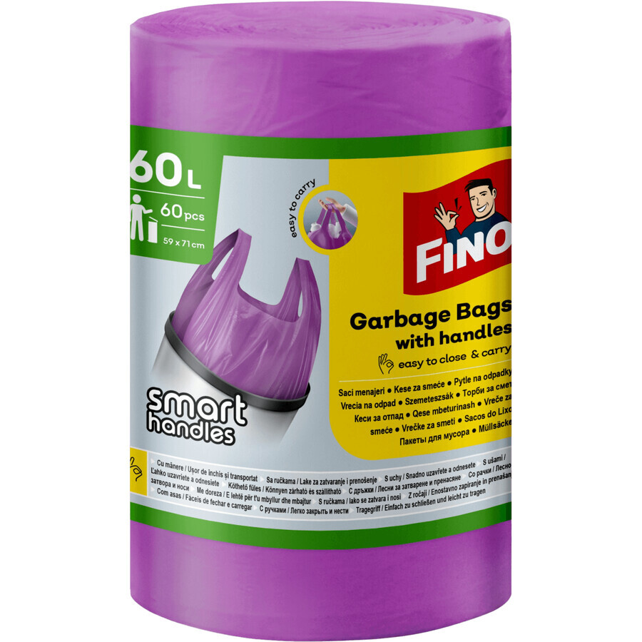 Fino Color Garbage bags with ears purple 60 x 60 l