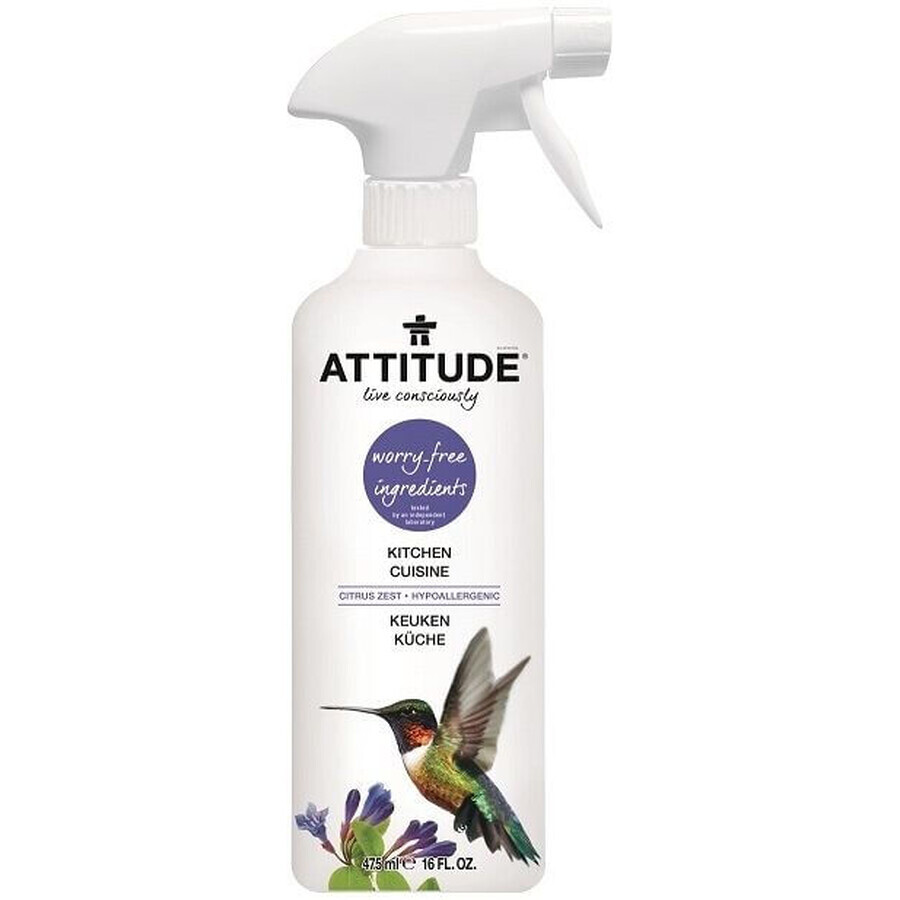 Attitude Citroenschil smaakspray voor keukenreinigers 475 ml