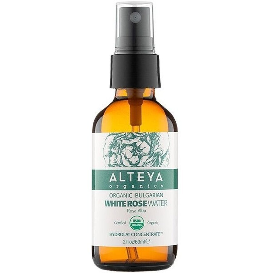 Alteya Organics organisch wit rozenwater in flesje 60 ml