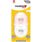 Medela Baby Soft All-Silicone Soother Girl 0-6m 2 buc