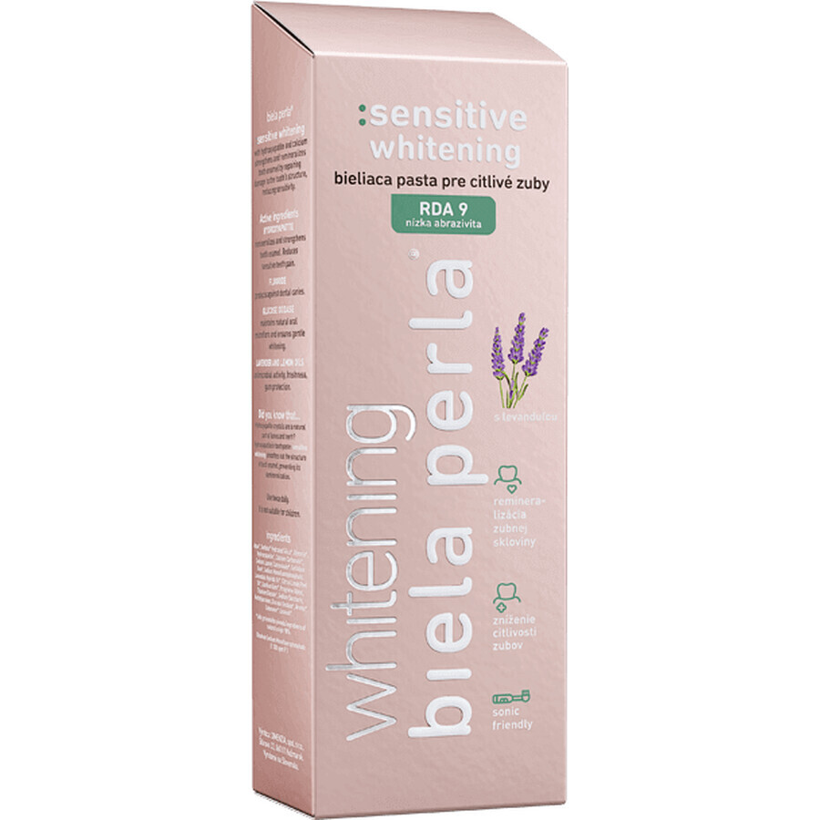 White Perla Sensitive tandpasta met lavendel 75 ml