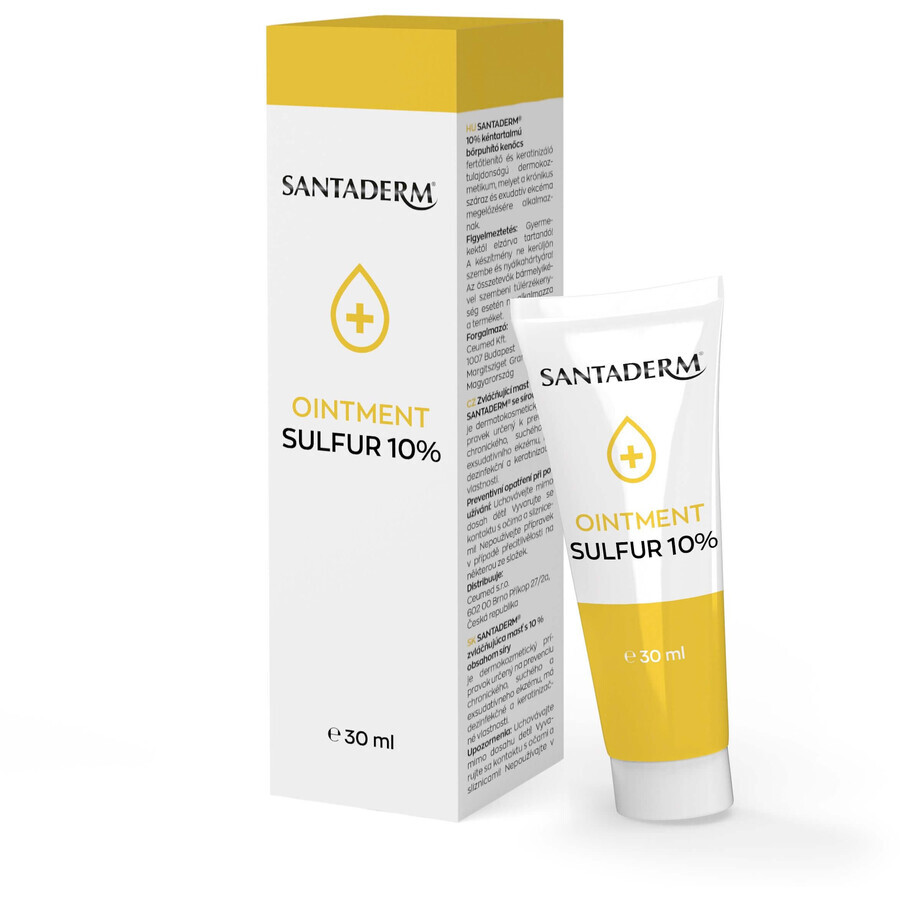 Santaderm Sulfur 10% Pomata emolliente allo zolfo 30 ml