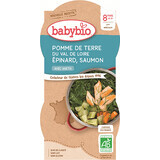 Babybio menu potatoes and spinach with salmon and rice 2 x 200 g