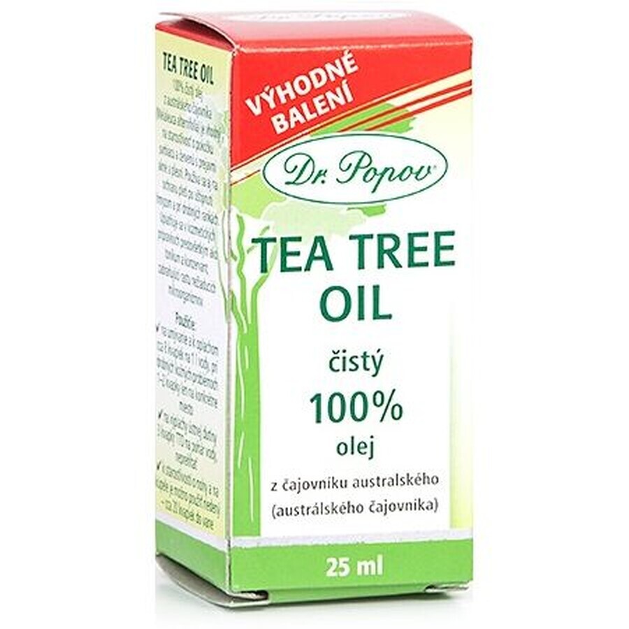 Dr. Popov Tea Tree Oil Pure 100% Australian Tea Tree Oil 25 ml