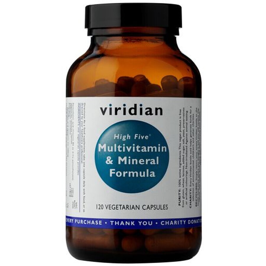 Viridian High Five Formula multivitaminica e minerale 120 capsule