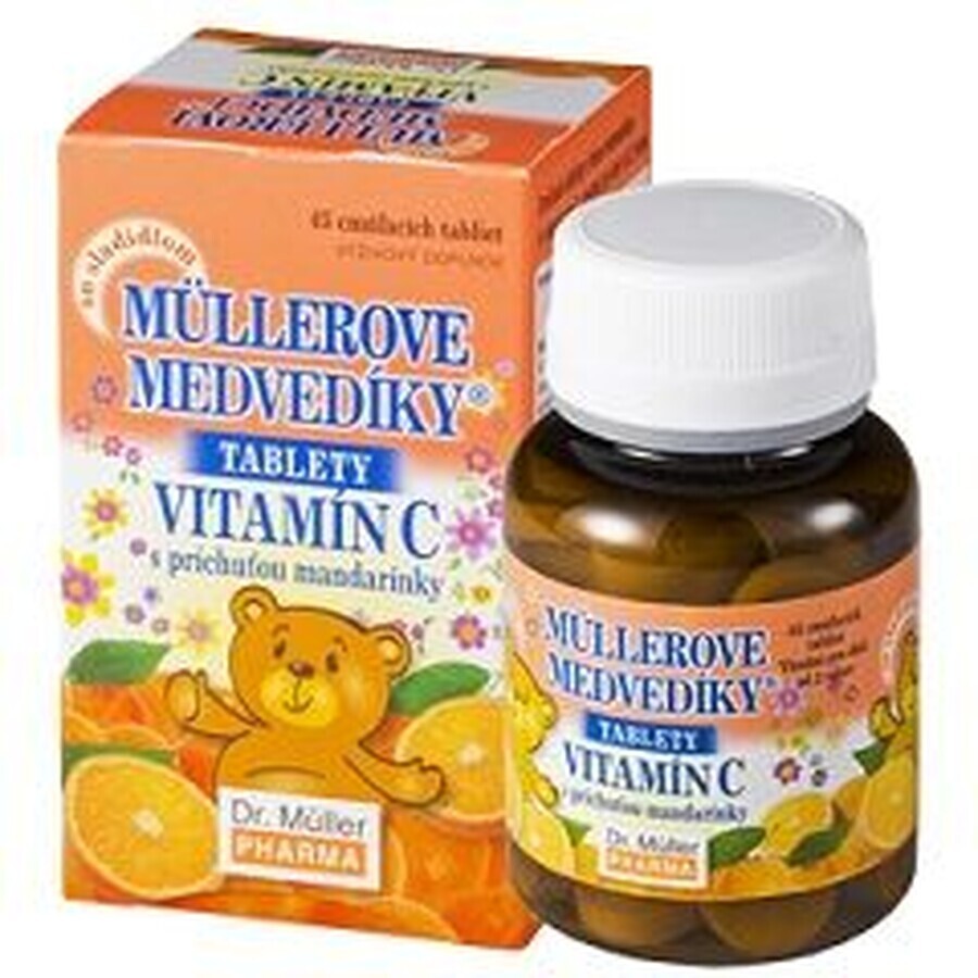 Dr. Muller Müller Müller's Teddy Bears® Comprimés à sucer au goût de mandarine et à la vitamine C 45 pièces