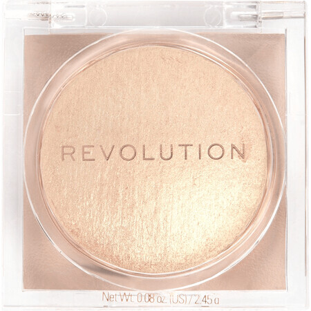 Revolution Beam Bright Bronze Baddie, iluminator compact cu pudră 2,45 g