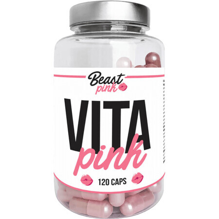 GymBeam BeastPink Multivitamine Vita Roze 120 capsules