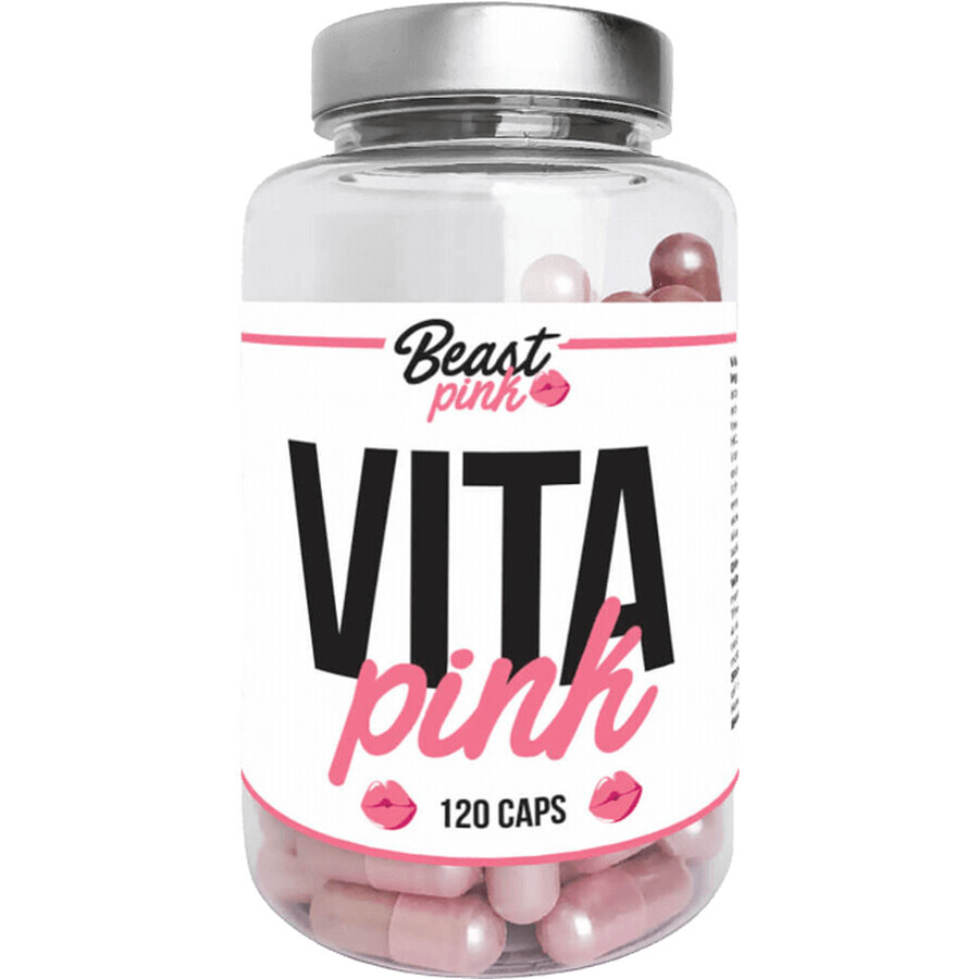 GymBeam BeastPink Multivitamine Vita Roze 120 capsules