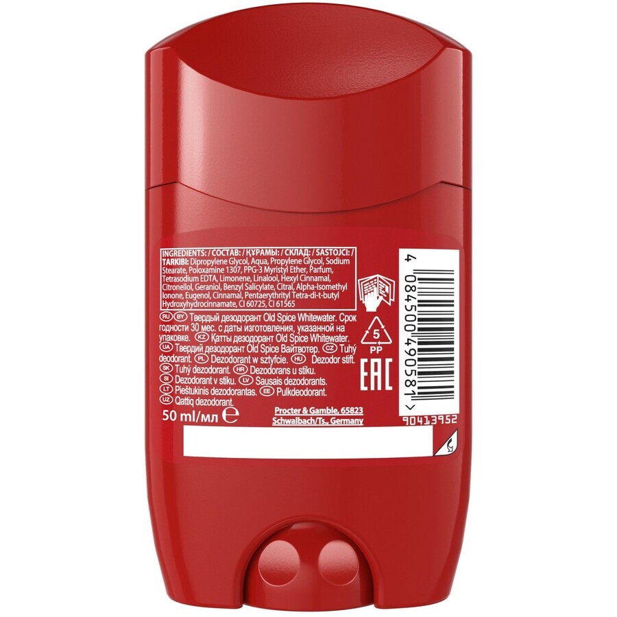 Old Spice Whitewater Deodorante solido con fresca fragranza 50 ml