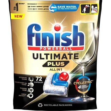 Finish Ultimate Plus Regular 72 pz.