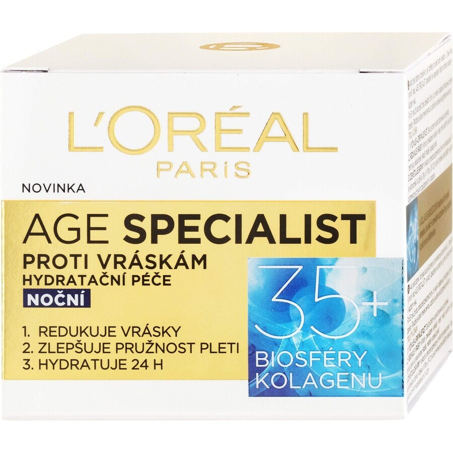 L'Oréal Paris Age Specialist 35+ Trattamento notte idratante antirughe 50 ml