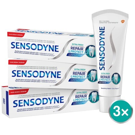 Sensodyne Repair & Protect extra fresh toothpaste 3 x 75 ml