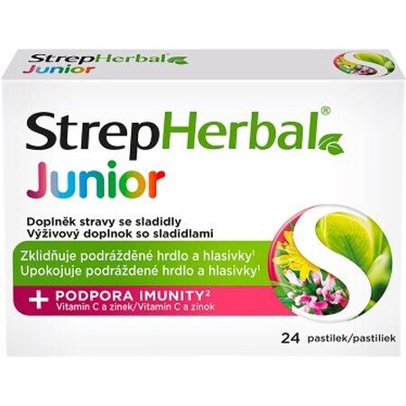 Strepherbal Junior mit Vit.C und Zink 24 Tabletten