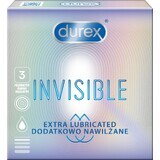 Prezervative Durex Invisible Extra Lubrifiate 3 buc