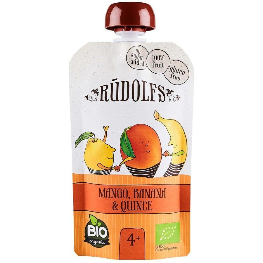 Rudolfs Organic Fruit gluten free Mango, banana and quince 110 g