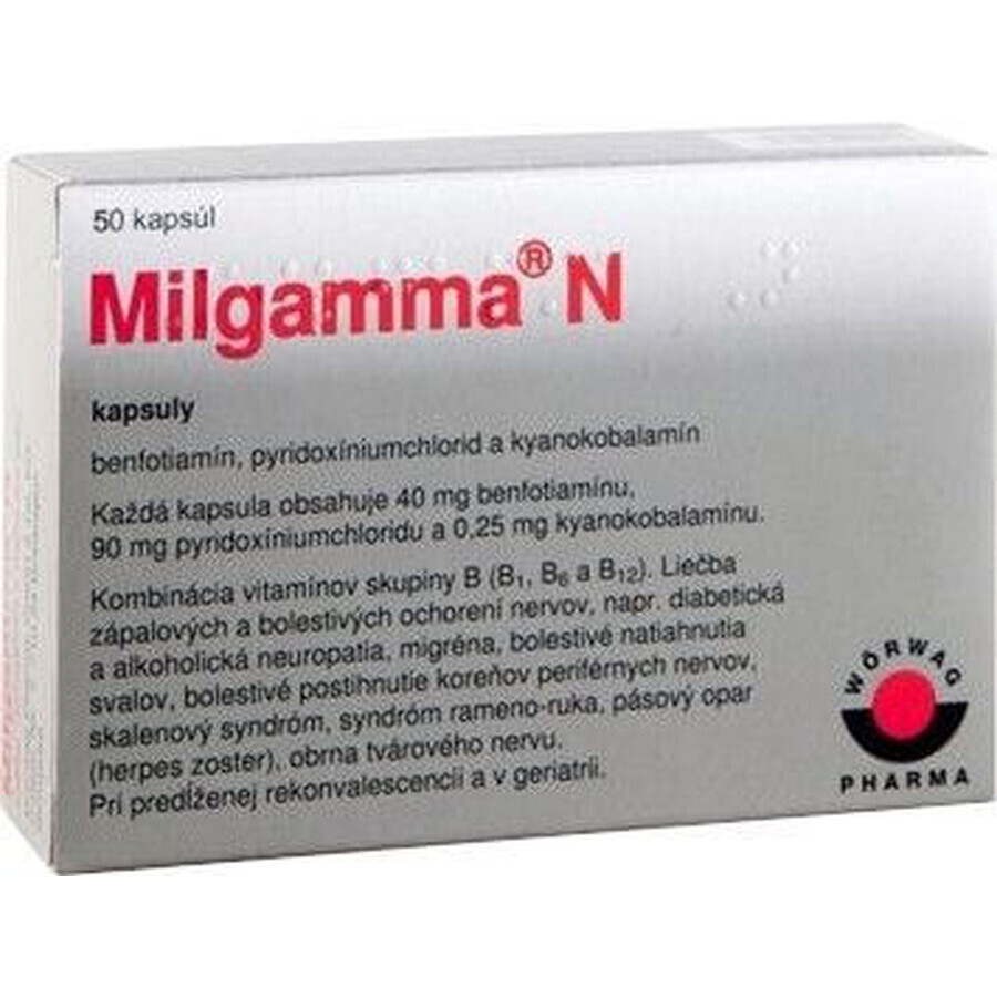 Milgamma N drievoudige vitaminecombinatie, 50 capsules