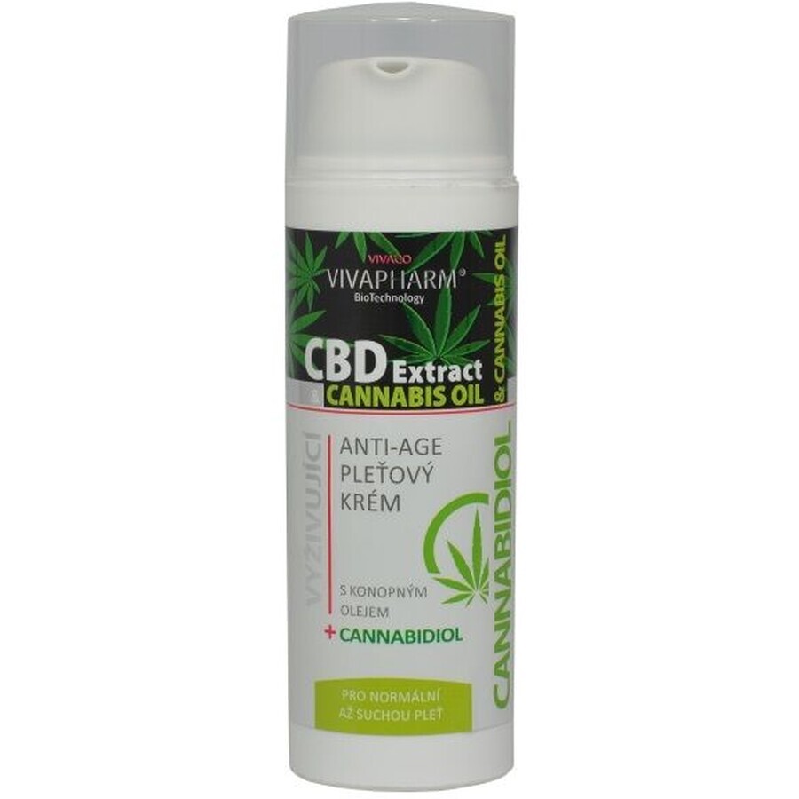 Vivapharm Crema antietà con cannabidiolo 50 ml