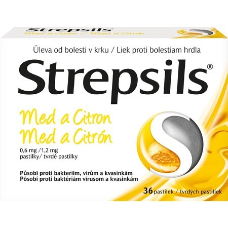 Strepsils Honey and Lemon Lozenges 36 lozenges