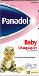 Panadol Baby supposte 125 mg per febbre e dolore nei bambini 10 pz.