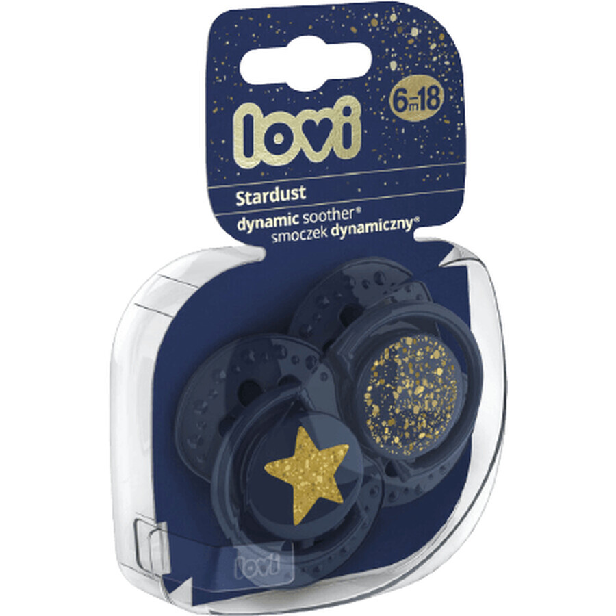 LOVI Dynamic Sucette apaisante Sucette apaisante Stardust 6-18m 2 pcs