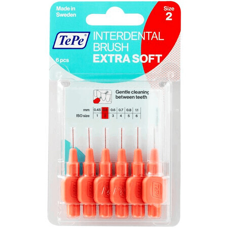 TePe Brosses interdentaires extra-douces 0,5 mm rouge clair 6 pcs