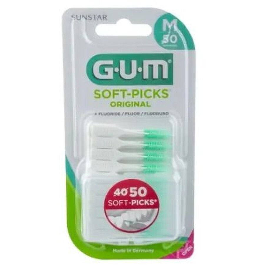 Spazzolino interdentale Gum Soft-Picks con fluoro medio 50 pz.