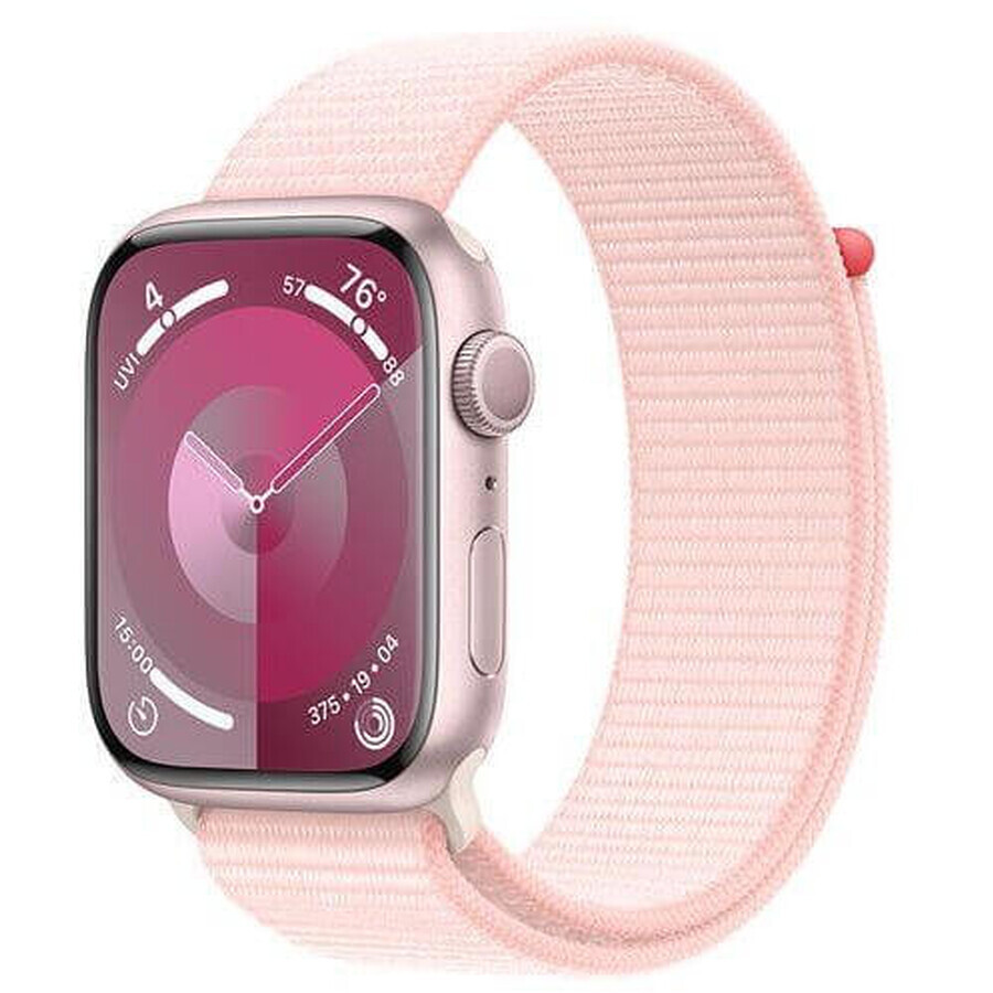 Apple Watch Series 9 GPS boîtier en aluminium 45 mm avec bracelet sport, rose