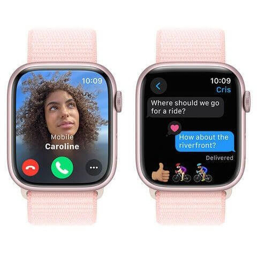 Apple Watch Series 9 GPS boîtier en aluminium 45 mm avec bracelet sport, rose