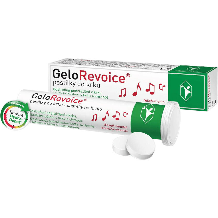 GeloRevoice keelpastilles kersen menthol 20 stuks