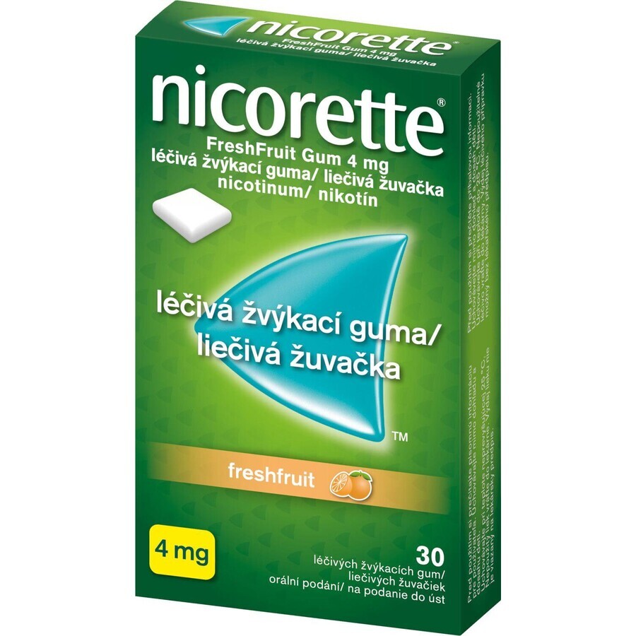 Nicorette ® FreshFruit Gum 4mg, gomma da masticare medicinale 30 pezzi