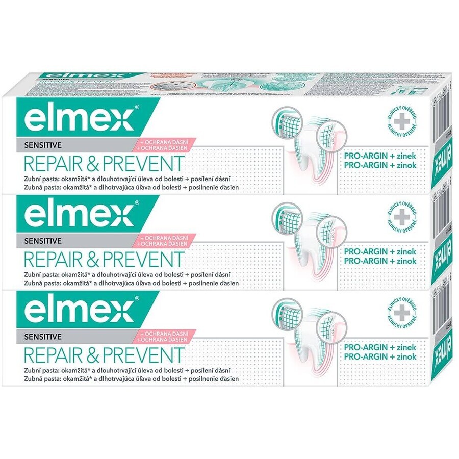 Elmex Sensitive Professional Repair & Prevent Dentifrice 3 x 75 ml