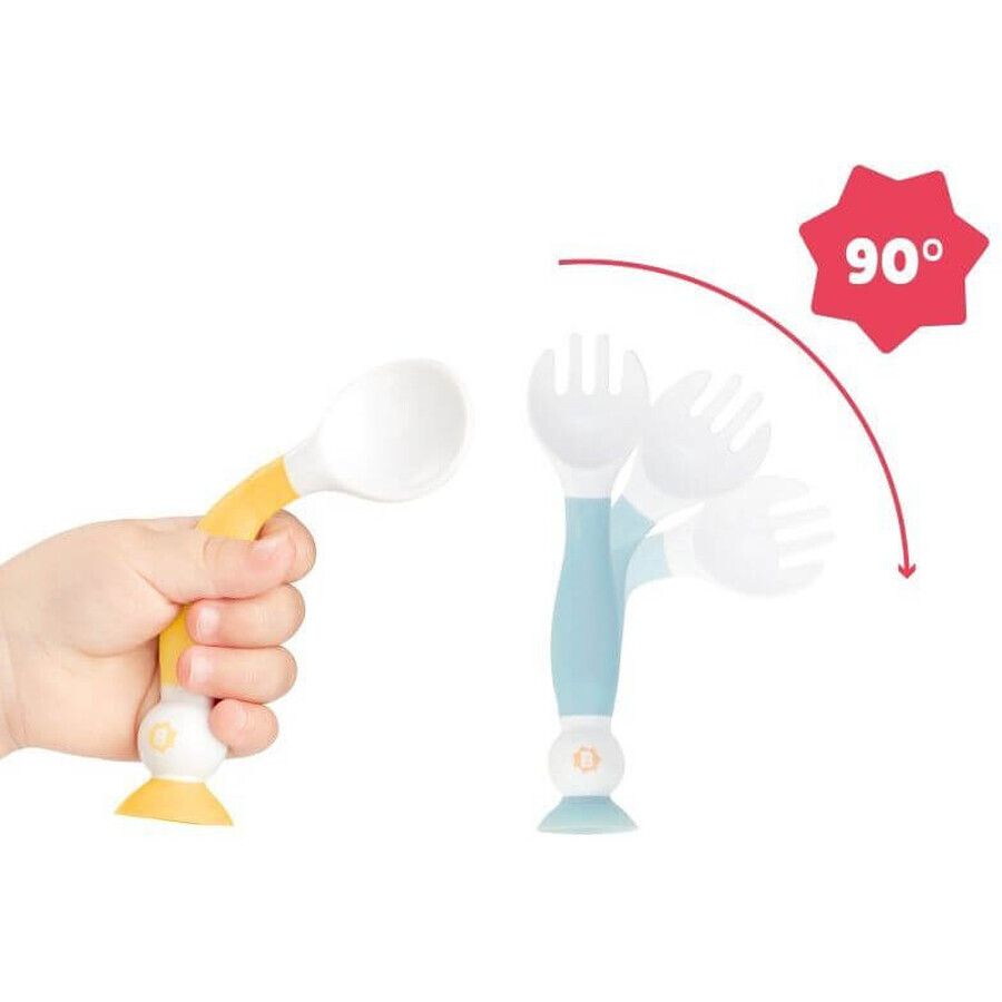 Badabulle Flexible spoon with fork 2 pcs