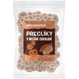 Allnature Pretzel ricoperti di cioccolato al latte 100 g