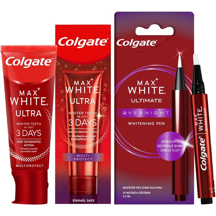 Colgate Overnight pen + Ultra Complete tandpasta