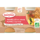 Babybio snack with mirabelle fruit and apple 2 x 130 g